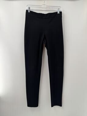 Wolford Women’s Black Faux Suede Tapered Leg Pants Elastic Waist Pull On 10